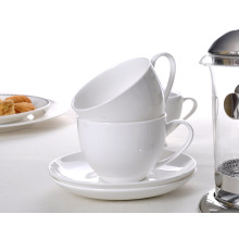 Hot sale pure white high quality tea ceramic cup&saucer